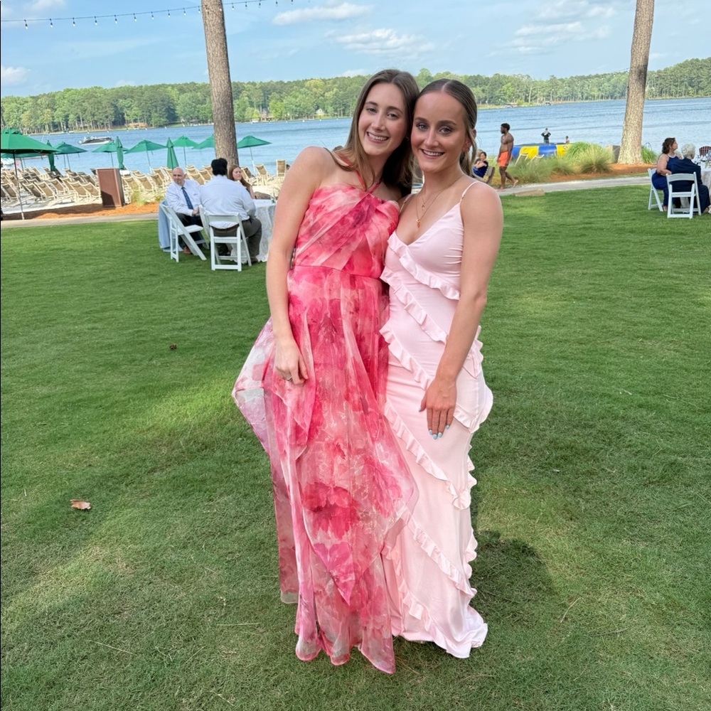 Eliza J Floral A-Line Chiffon Gown - Picture 2 of 7